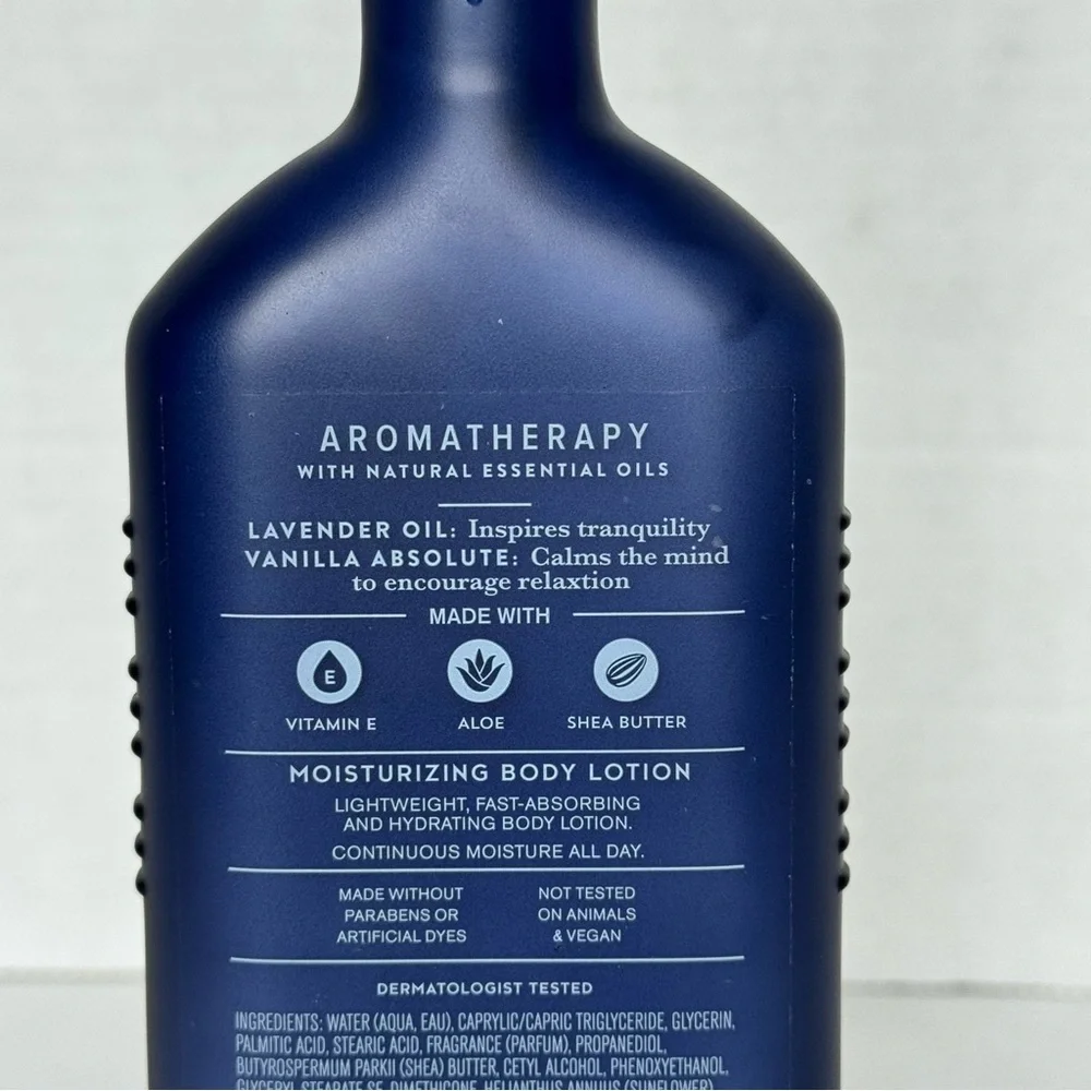 Bath & Body Works Aromatherapy Lavender Vanilla Lotion Sleep 6.5 oz 90% Full - Picture 5 of 8